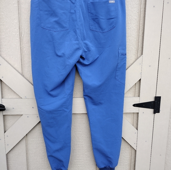 FIGS Zamora Jogger Scrub Pants Womens Blue Large Tall Drawstring Elastic Waist - Picture 3 of 8